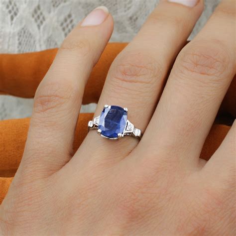 3.57 Carat Untreated Ceylon Sapphire Ring – Pippin Vintage Jewelry