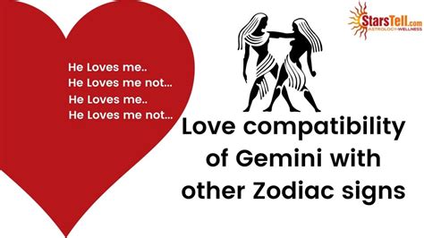 Love compatibility of Gemini with other Zodiac Signs | StarsTell