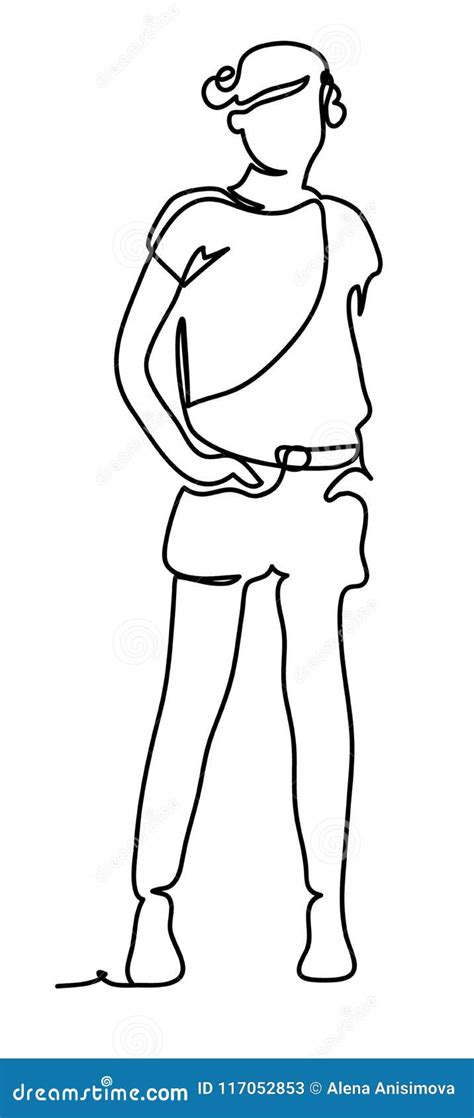 Standing Young Man From The Early 20th Century Touching His Hat Cartoon Vector | CartoonDealer ...