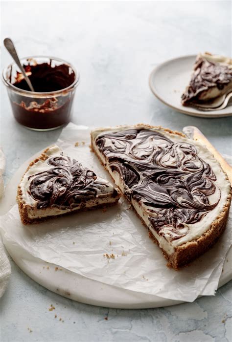 No-Bake Chocolate Swirl Cheesecake - Yoga of Cooking