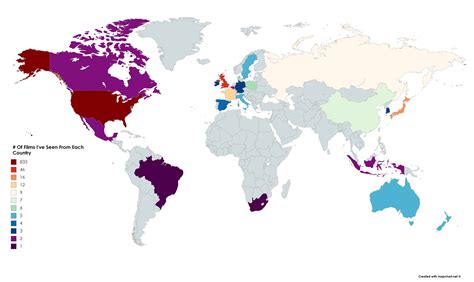 # of Films I've Seen From Each Country : r/movies