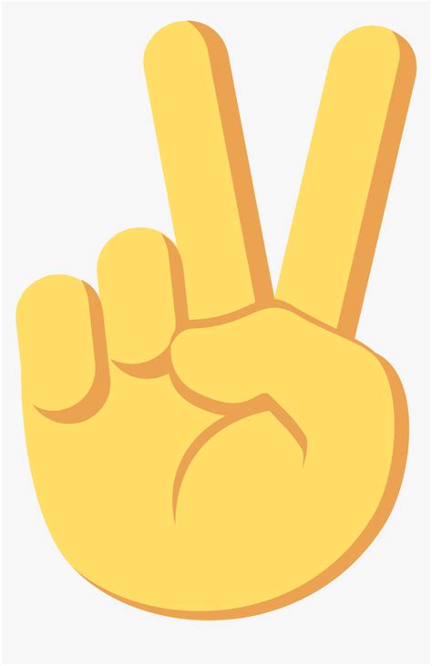 Clip Art Sign Png For - Two Fingers Emoji Png, Transparent Png - kindpng