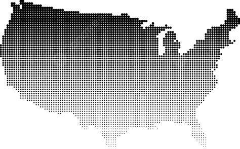 Halftone Map Of Usa Map Usa Pixel Halftone Map Vector, Map Usa, Pixel, Halftone Map PNG and ...