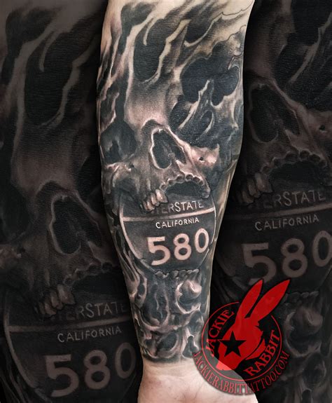 Realistic Skull Bio Organic Mech California interstate 580 Cali Black ...