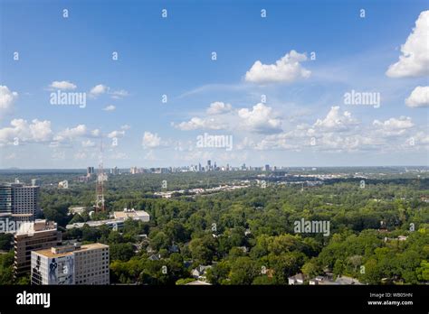 Aerial view Buckhead from Midtown Atlanta Skyline Stock Photo - Alamy