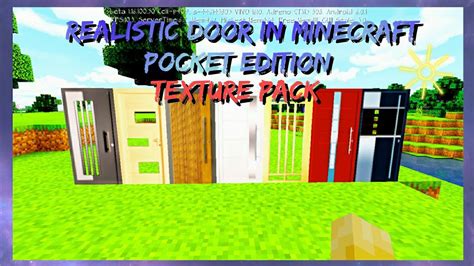 Minecraft realistic door texture pack | Minecraft pocket edition - YouTube