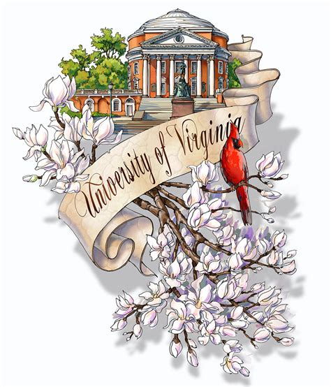 UVA Campus Illustrated Map - Illustrated Maps by Rabinky Art, LLC