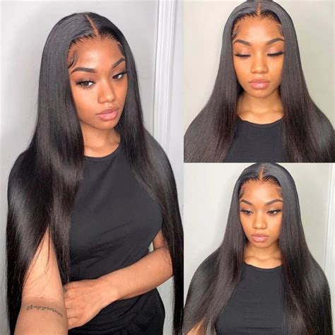 UNice Hair 5x5 HD Lace Closure Wigs Virgin Straight Wig Pre Plucked ...