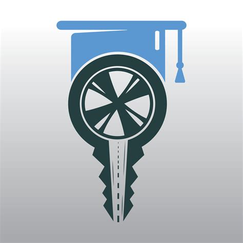 Driving school logo design. Car key with road and tyer icon. 11483283 ...