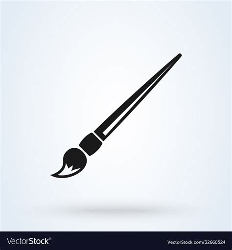 Paintbrush simple modern icon design Royalty Free Vector