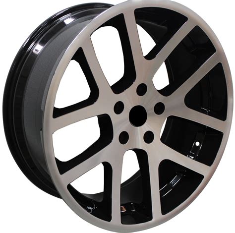 22 INCH RIMS HEMI SRT DODGE RAM 1500 MACHINED BLACK WHEELS | Elite Custom Rims