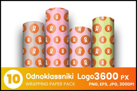 Odnoklassniki Logo Wrapping Paper Graphic by fromporto · Creative Fabrica