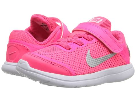 Nike Kids Flex 2016 RN (Infant/Toddler) Pink Blast/Black/Hyper Pink/Metallic Silver - Zappos.com ...