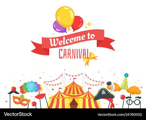 Carnival banner design template Royalty Free Vector Image