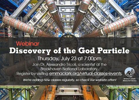 Jul 23 | Webinar - Discovery of the God Particle | Three Village, NY Patch