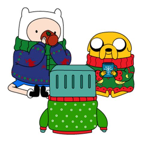 Christmas Adventure Time Sticker - Sticker Mania