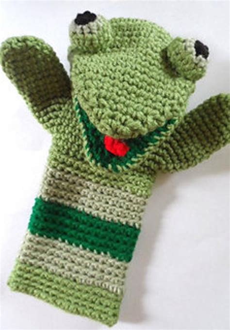 Froggy Hand Puppet Crochet Pattern - Etsy | Puppet patterns, Hand ...