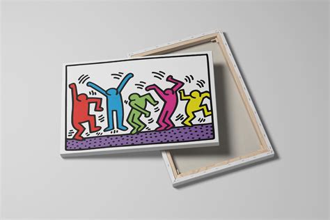 Keith Haring Dancing Figures Print Framed Canvas Print - Etsy