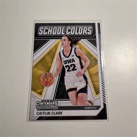 2023-24 PANINI CAITLIN Clark Collection Contenders School Colors #SC2 Iowa $5.99 - PicClick
