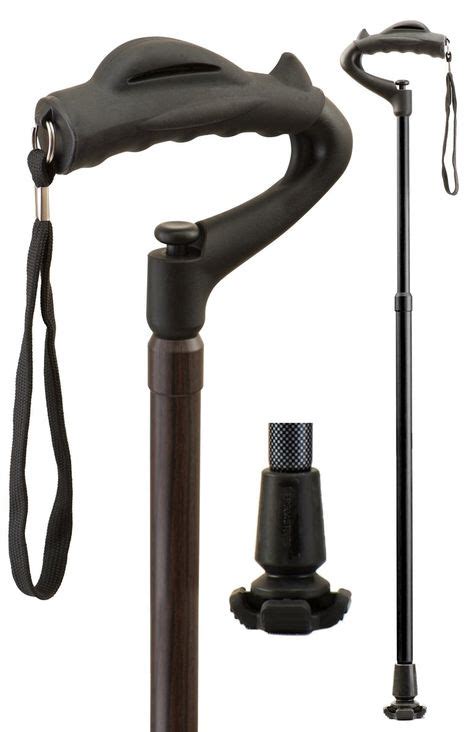 Ergocane By Ergoactives. Fully-Adjustable Ergonomic Cane (Brown/ Wood Finish) (With images ...