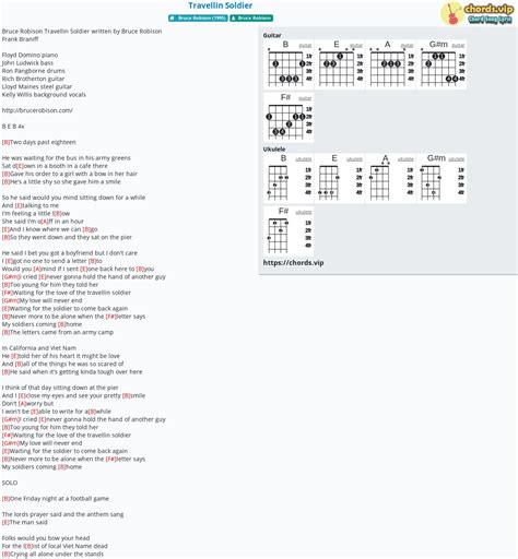 Chord: Travellin Soldier - tab, song lyric, sheet, guitar, ukulele ...