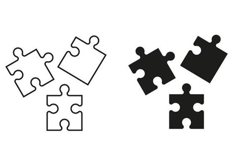 Jigsaw Puzzle Clipart Black And White Free