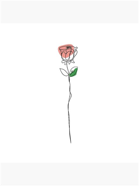 "Rose 1 - Minimalist Line Art" Poster for Sale by BlobSquiggle | Redbubble