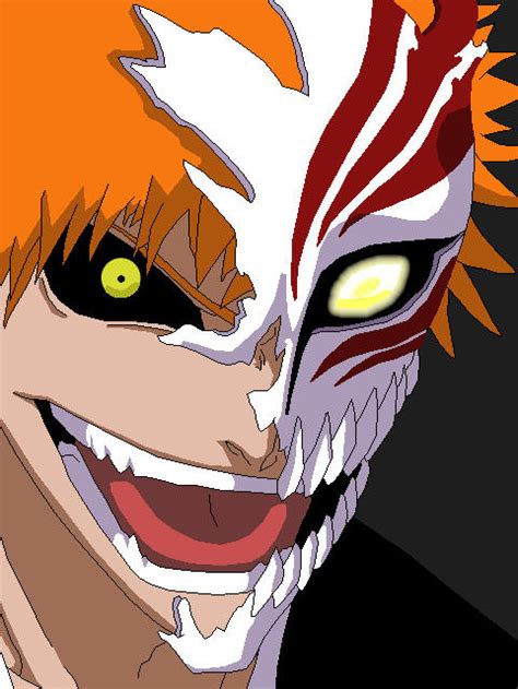 Half-mask hollow ichigo by KeeperOfDragons on DeviantArt