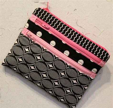 Triple-Zip Pouch | Bags, Zipper bags, Quilted bag