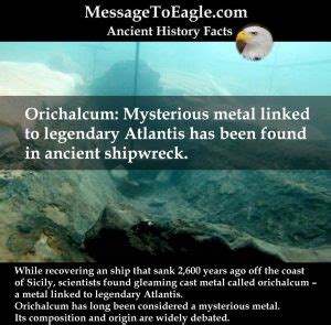 Orichalcum: Mysterious Metal Linked To Legendary Atlantis Discovered In Shipwreck ...