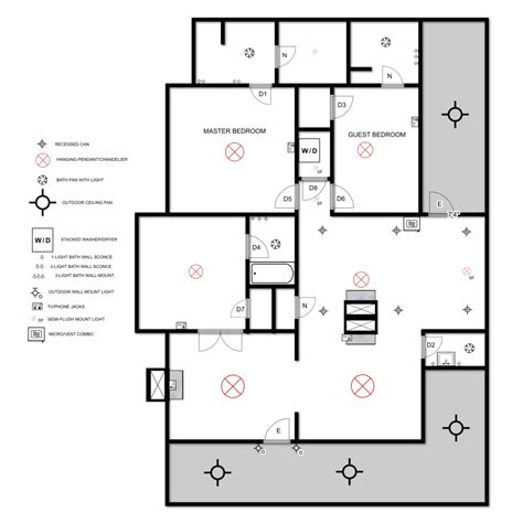 Electrical Plan | Myrtle House — Elizabeth Burns Design, Raleigh NC ...