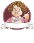 Grandma Vector Cartoon Character - 112 Illustrations Set / Cooking Illustration with Background ...