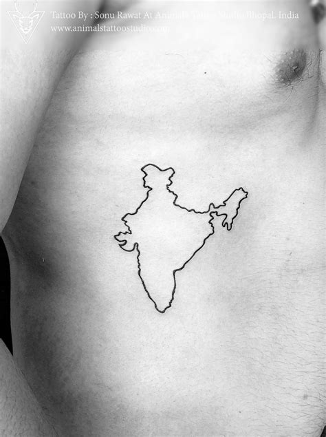 Top 164+ India map outline tattoo - Monersathe.com