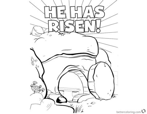 Empty Tomb Coloring Page Easter Coloring Pages Bible Coloring | My XXX ...