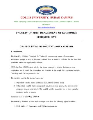 Chapter 5 anova analysis | PDF