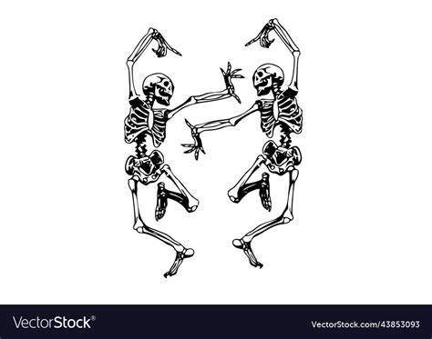 Funny skeleton halloween cartoon image Royalty Free Vector