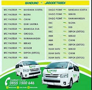 Lintas Shuttle - Travel Jakaarta Blora ke Bandung 2019