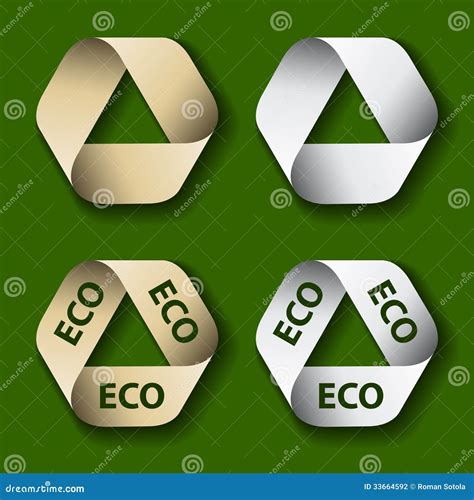 Paper recycle symbol stock vector. Illustration of drawing - 33664592