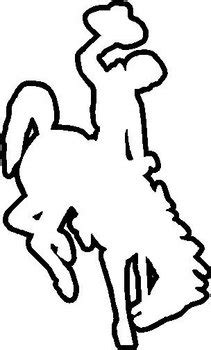 Wyoming Bucking Horse, Outline, Vinyl decal Sticker - ClipArt Best ...