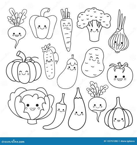 Vegetables Coloring Page Wecoloringpagecom