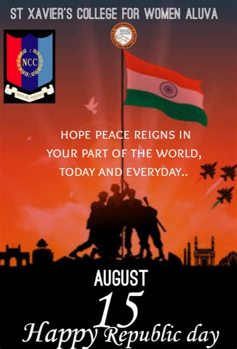 Republic Day flag hoisting poster – India NCC