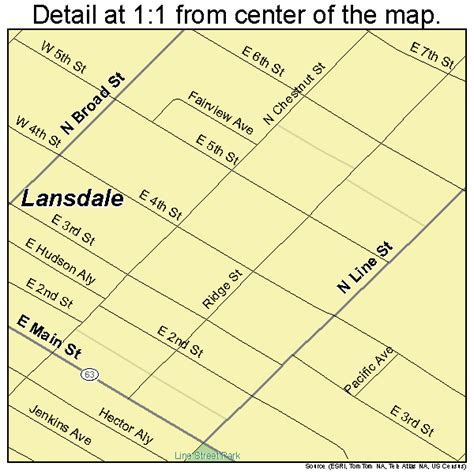 Lansdale Pennsylvania Street Map 4241432