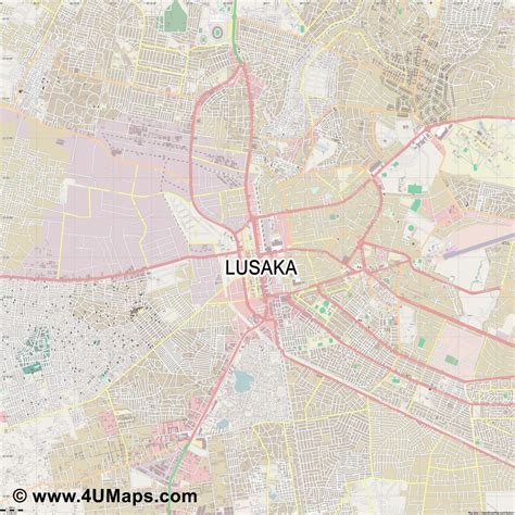 Printable Map Of Lusaka - Printable Maps