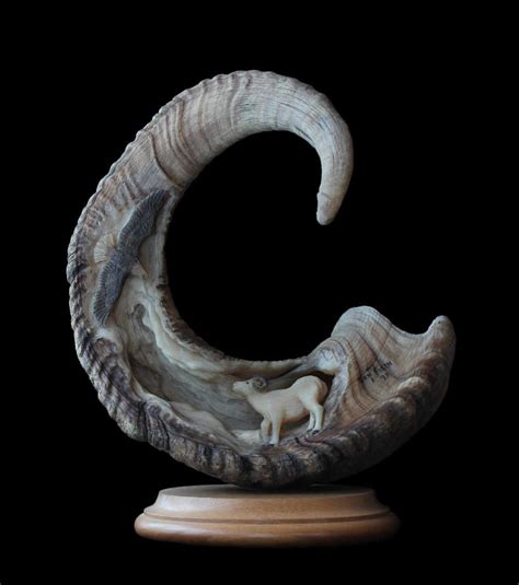 Sheep Horn Carvings by Ben Firth | Cow skull art, Bone carving, Skull carving