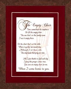 Amazon.com: The Empty Chair Sympathy Poem Framed Gift - 9" X 11" with ...