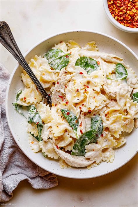 Creamy Spinach Chicken Pasta Recipe – How to Make Creamy Chicken Pasta ...