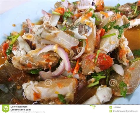 Spicy blue crab salad stock image. Image of blue, spicy - 116704335