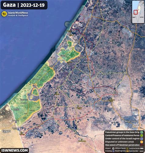 Latest Military Situation In The Gaza Strip; 74th Day Of Battles (Map) - Islamic World News