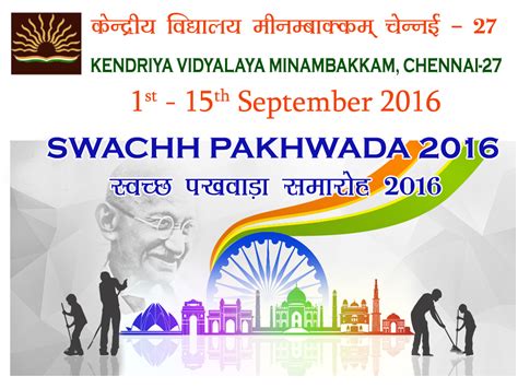 K.V.MINAMBAKKAM SECONDARY: SWACHH PAKHWADA 2016