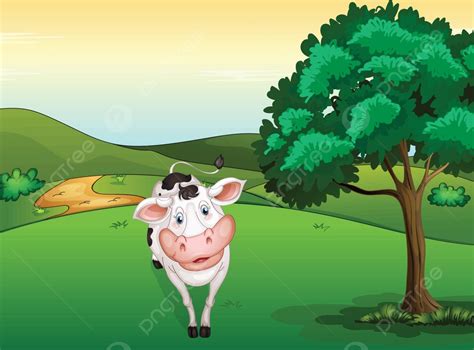 A Smiling Cow Road Animal Graphic Vector, Road, Animal, Graphic PNG and Vector with Transparent ...